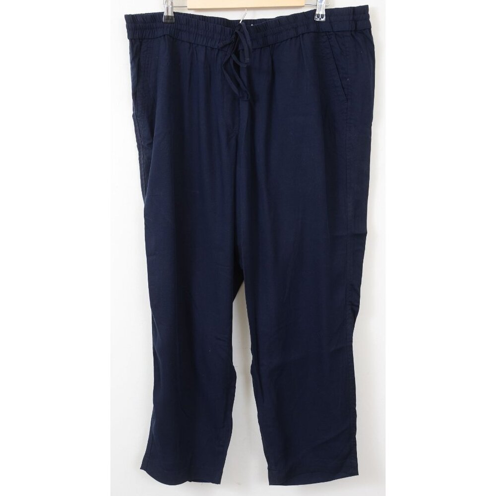 Talbots PLUS Size 18W Tencel Lyocell Baggy Drawstring Pants Comfy Office Career